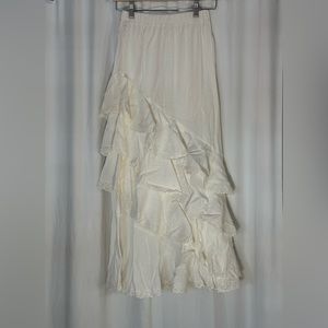 Mable Boho Flowy Ruffled Maxi Skirt